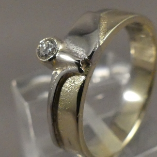 diamanten ring bicolor