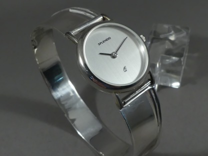 Spang horloge zilver