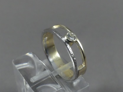 Bicolor damesring diamant