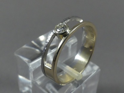 Bicolor damesring diamant