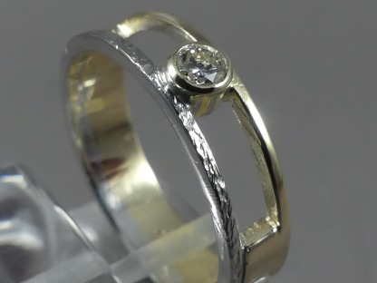 Bicolor damesring diamant