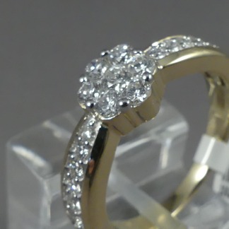 Rozet ring met diamant