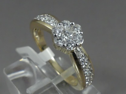 Rozet ring met diamant