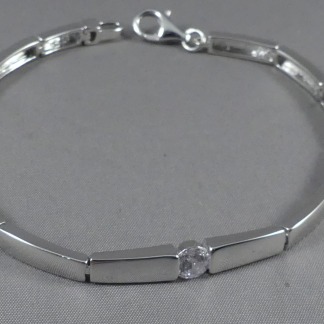 Zilveren armband met zirconia