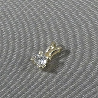 Gouden hanger diamant