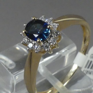 Ring saffier en diamant