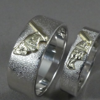 vriendschapsringen zilver met goud