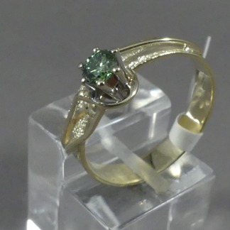 Verlovingsring groene diamant