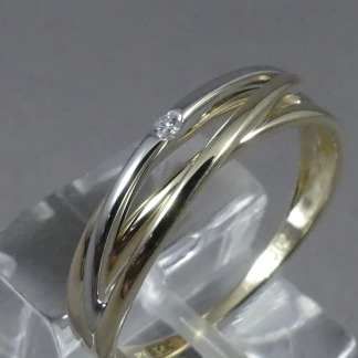 Bicolor ring diamant