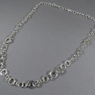 Handgemaakt collier zilver