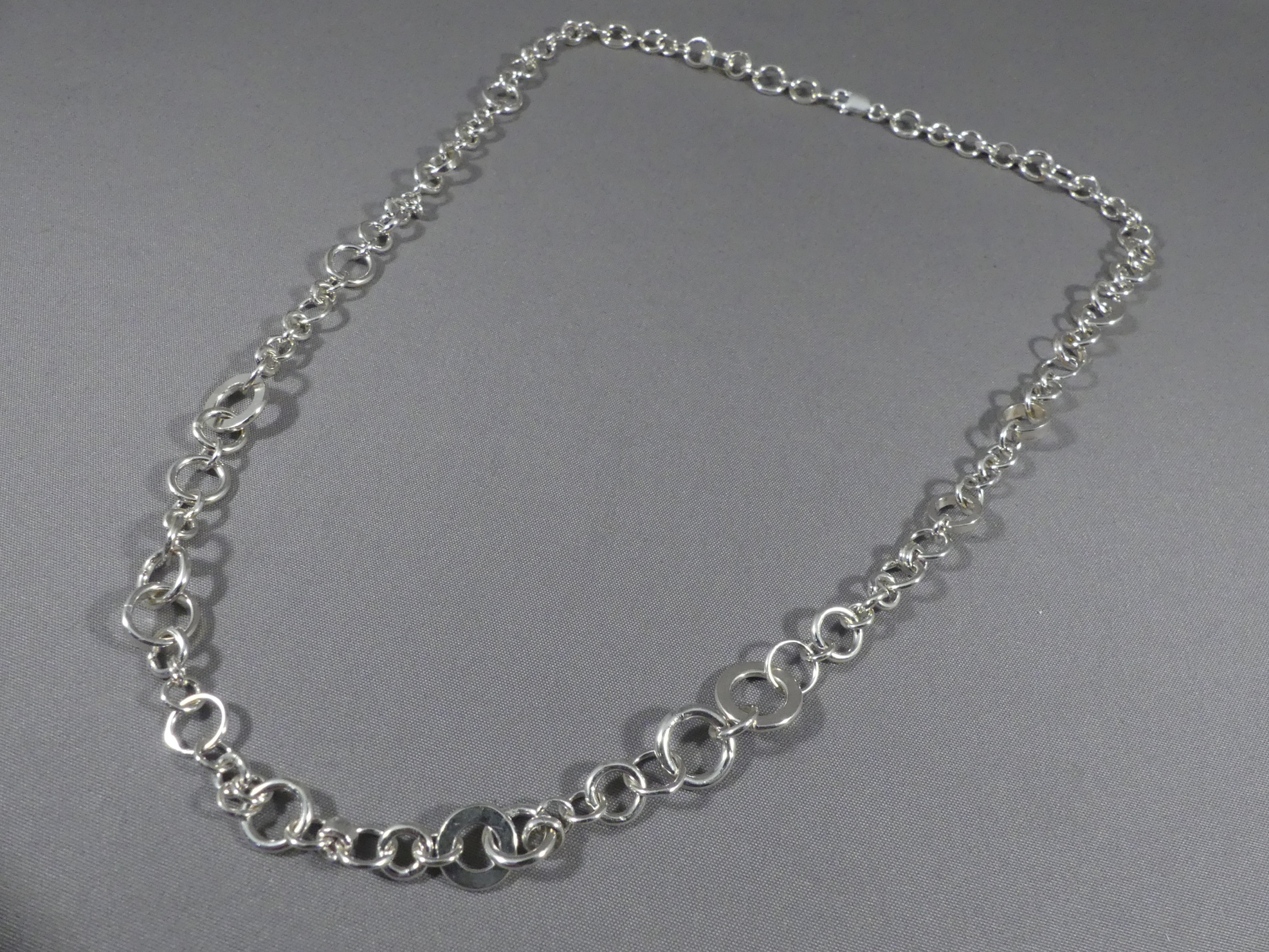 Handgemaakt collier zilver