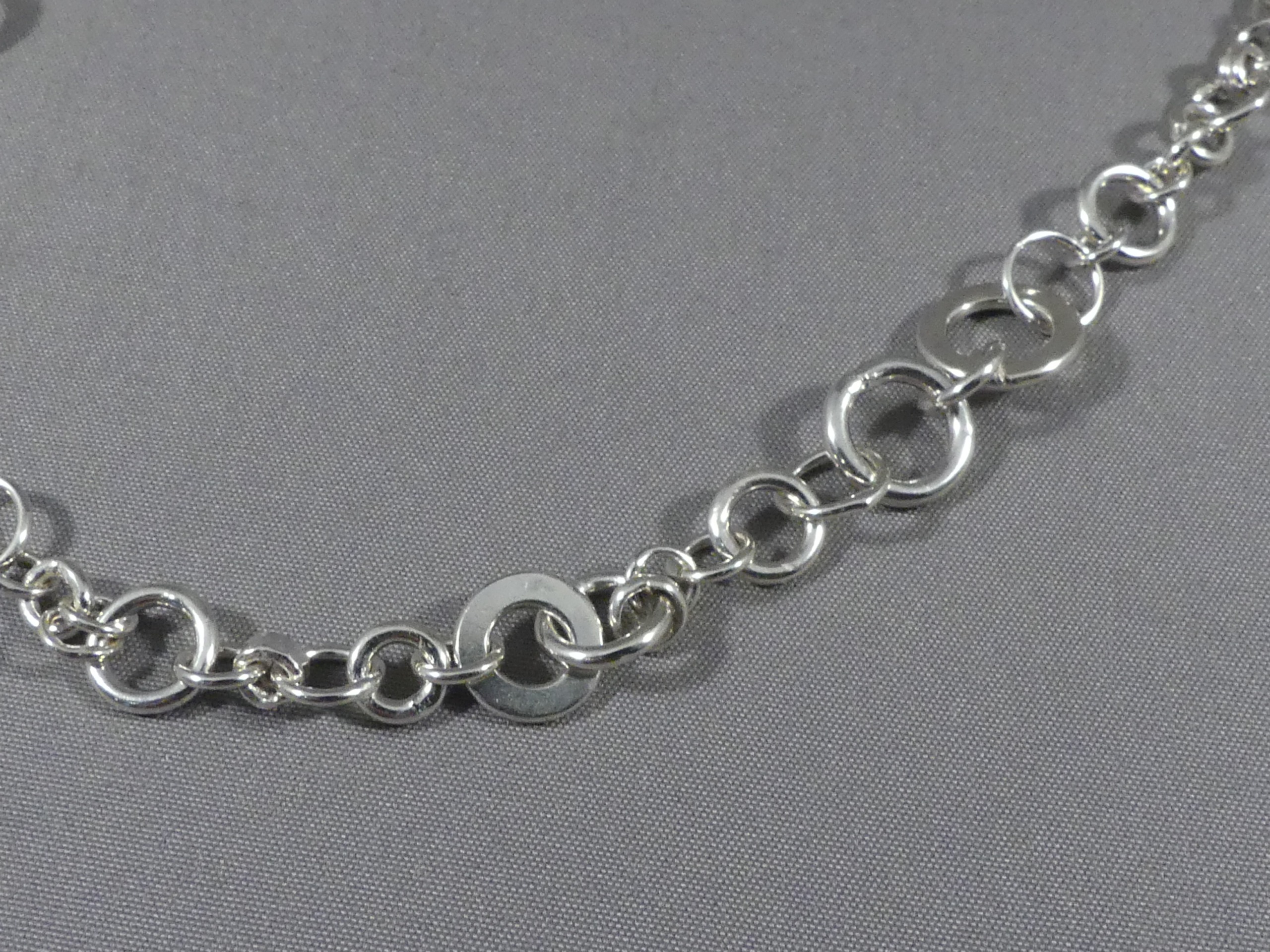 Handgemaakt collier zilver