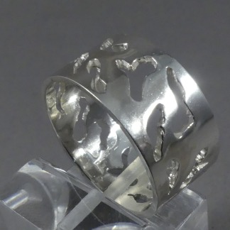 Handgemaakte damesring zilver