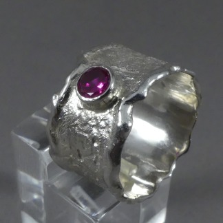Handgemaakte damesring zilver