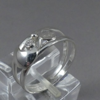 Handgemaakte damesring zilver